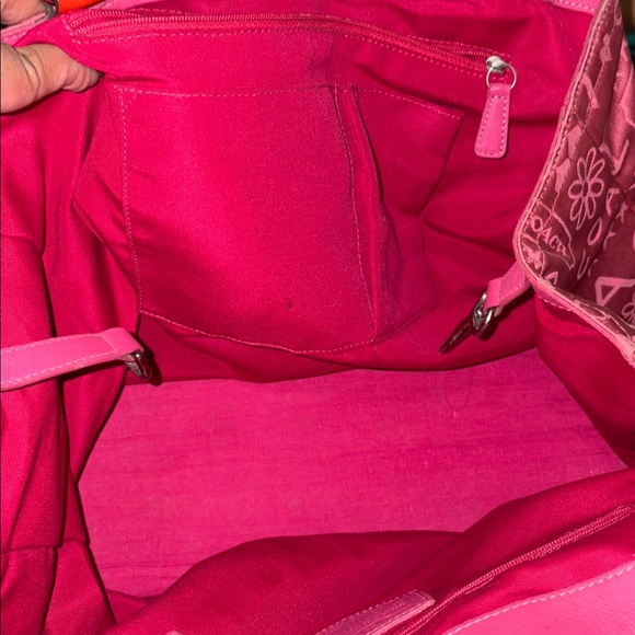 Coach Pink poppy Shoulder Bag 2010 GUC 12”x15” - Picture 7 of 17